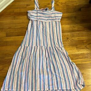 Crown & Ivy Size 8 Midi Sundress.  Red, White & Blue